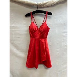 New Without Tags Sequin Hearts Red Short V-Neck Party Dress 0